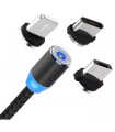 Cable Cargador Magnetico Tipo c, Micro Usb y Ligth